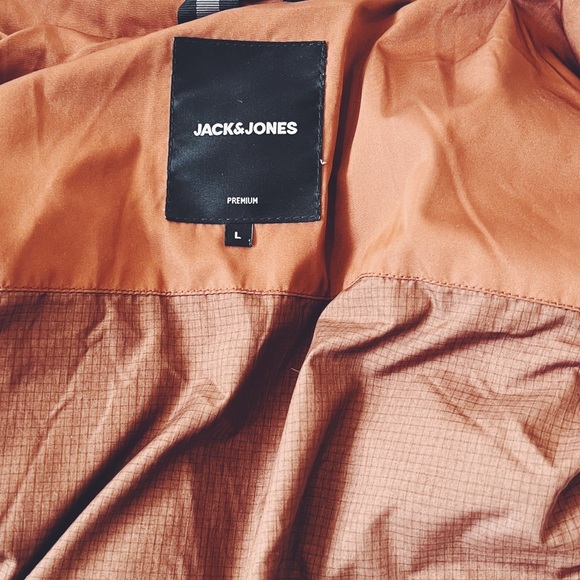 Jack & Jones Burnt Orange Puffer Jacket Men’s Sz Large - Picture 4 of 9